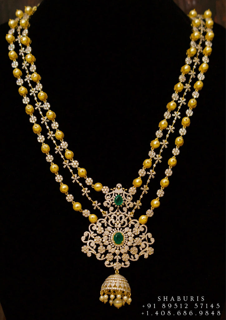 traditional south indian diamond necklace designs