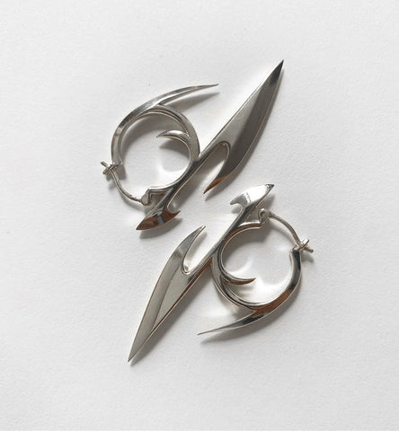 sterling silver edgy punk earrings