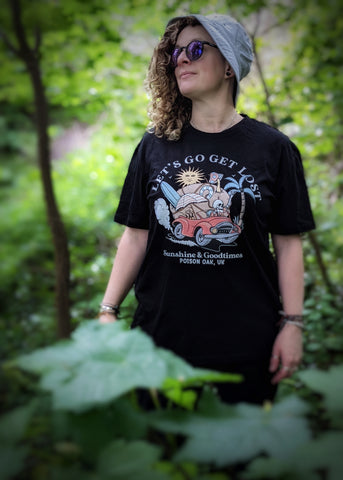 Let's Get Lost T-shirt - Black – Poison Oak Apparel