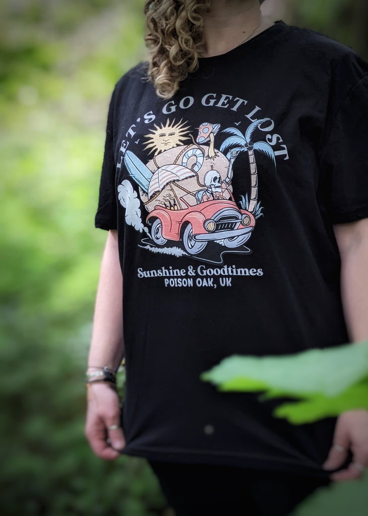 Let's Get Lost T-shirt - Black – Poison Oak Apparel