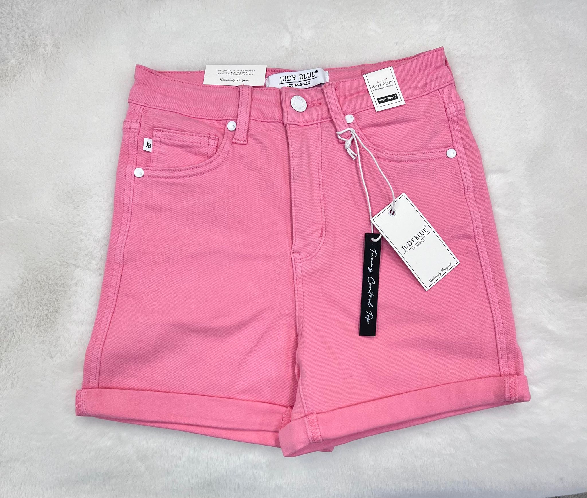 Judy Blue Tummy Control Shorts Pink” •Sizes Small-3x •Pink high waisted  shorts •Featuring stretchy fabric for tummy control…