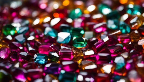 A vibrant multi-color tourmaline gemstone in natural sunlight, captured in detail.