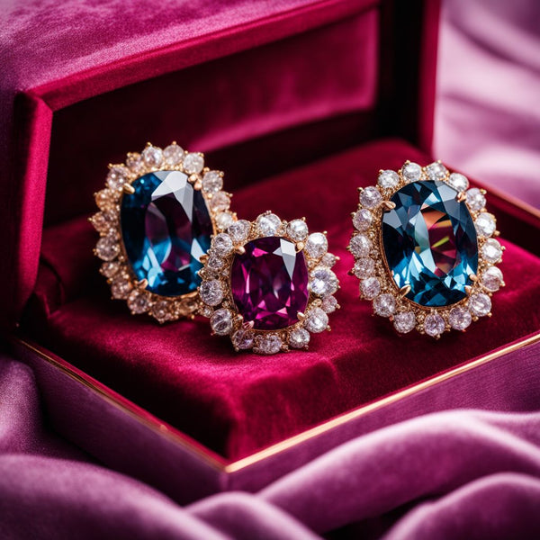 A sparkling Taaffeite gemstone in a jewelry box surrounded by luxury.