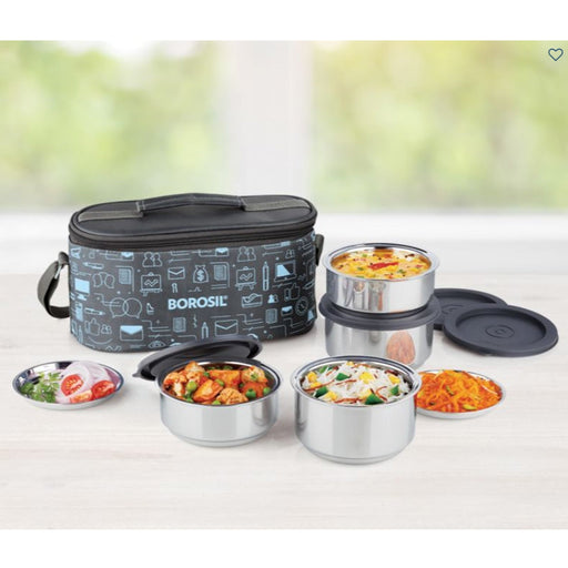 Sigma Poly-Steel Slim Lunch box (Made of Polycarbonate and Steel)  (Unbreakable) - H145