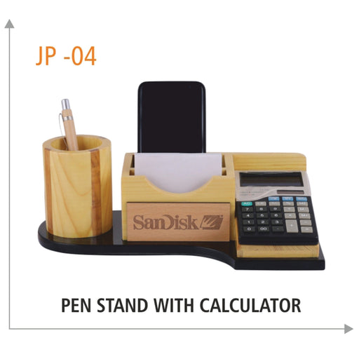 Analog Wooden Pen Stand With Clock and Calculator, For Office at Rs 999 in  Gwalior