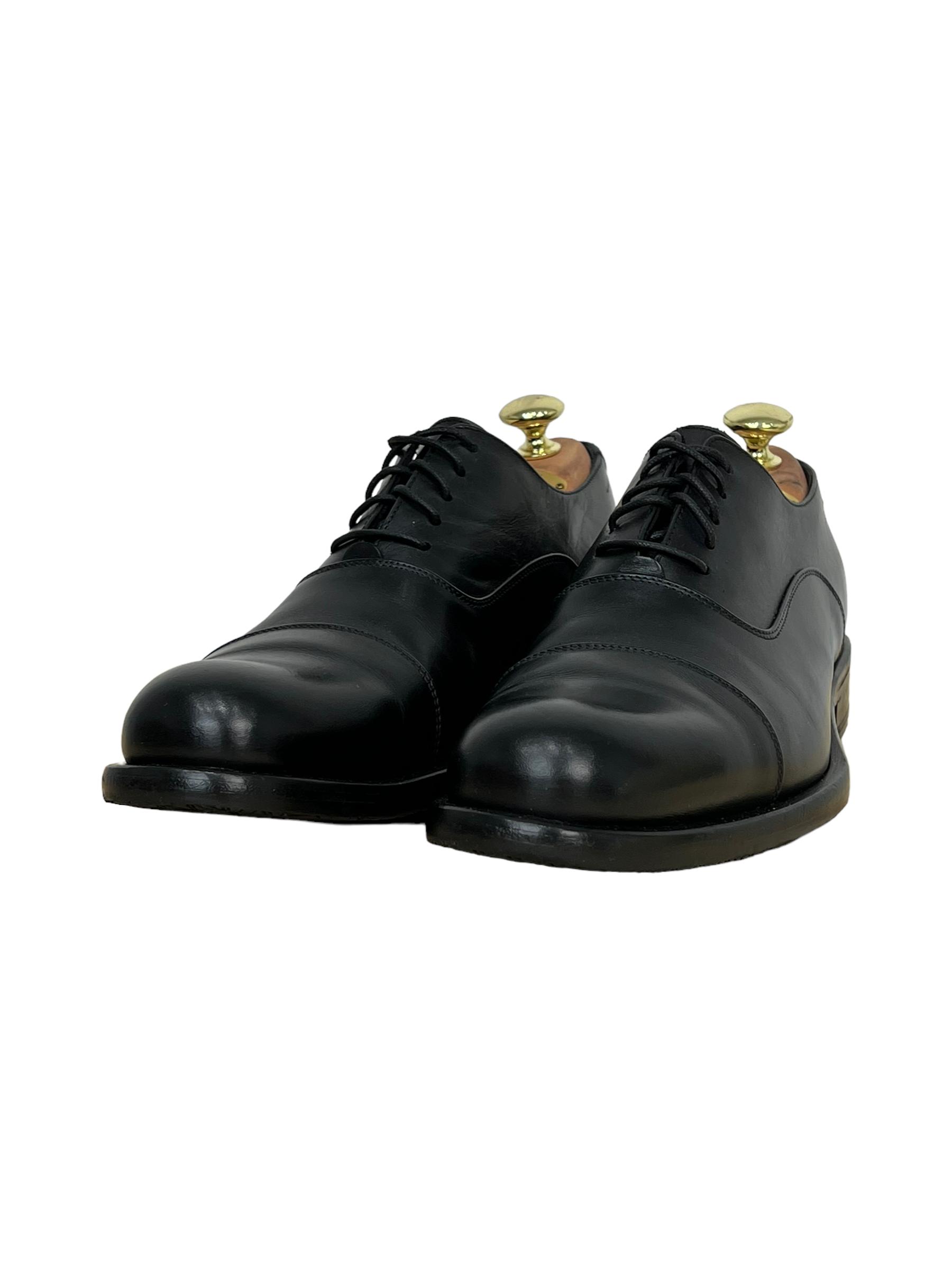 Giorgio Armani Black Leather Cap Toe Oxford Dress Shoes – Genuine Design  Luxury Consignment