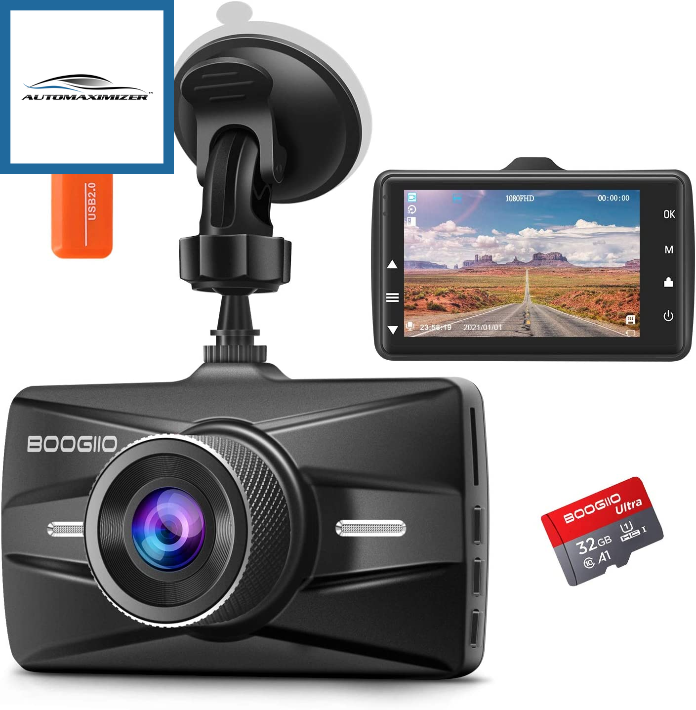 BOOGIIO OK-831 Dash Cam Review & How To Install