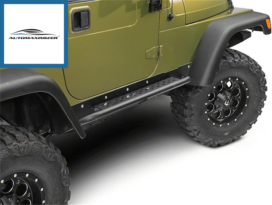 TJ Rocker Panel Guards Running Board Side Armor Rock Sliders for 1997- –  AutoMaximizer