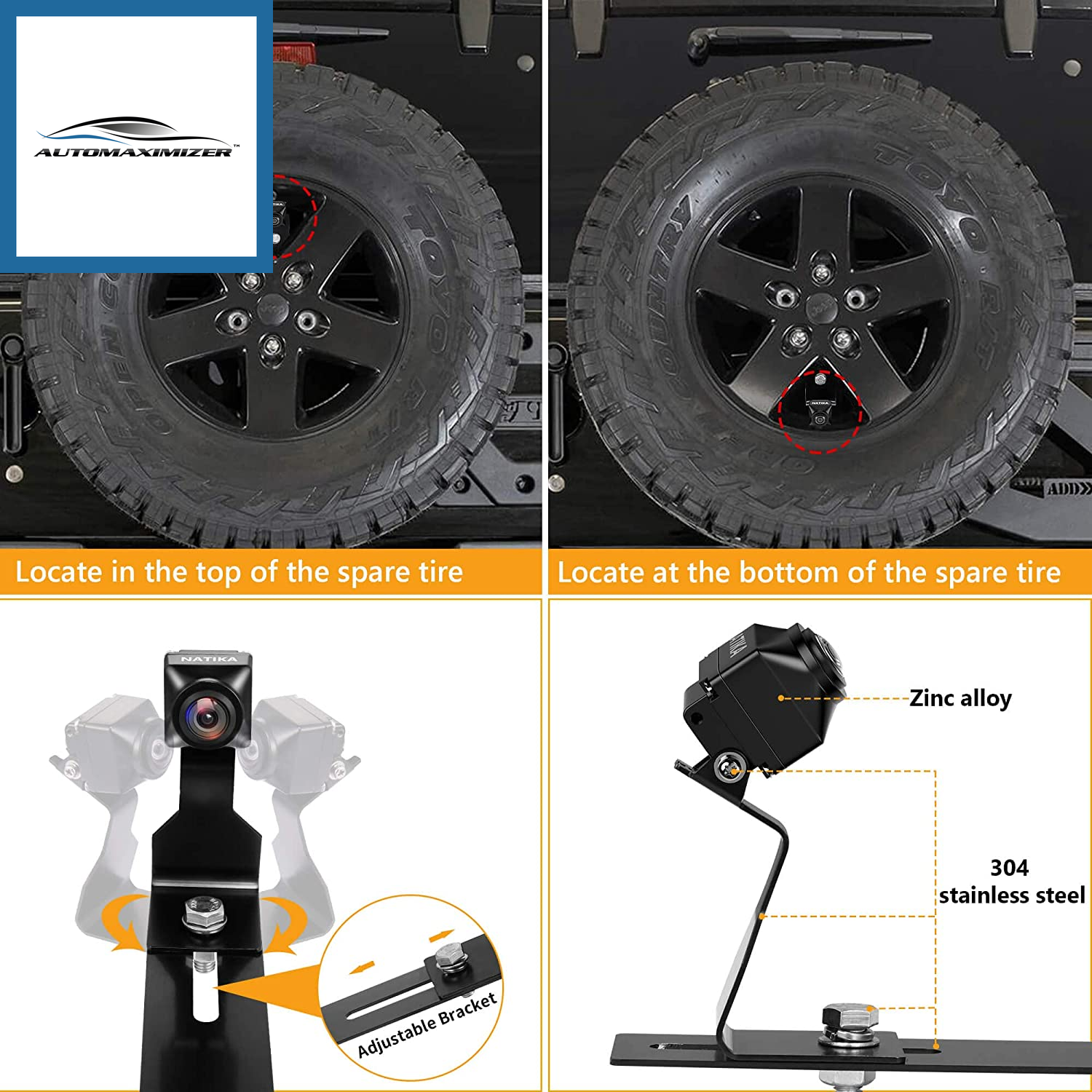 NATIKA Backup Camera for 2007-2018 Jeep Wrangler JK: No Distorted Affe –  AutoMaximizer