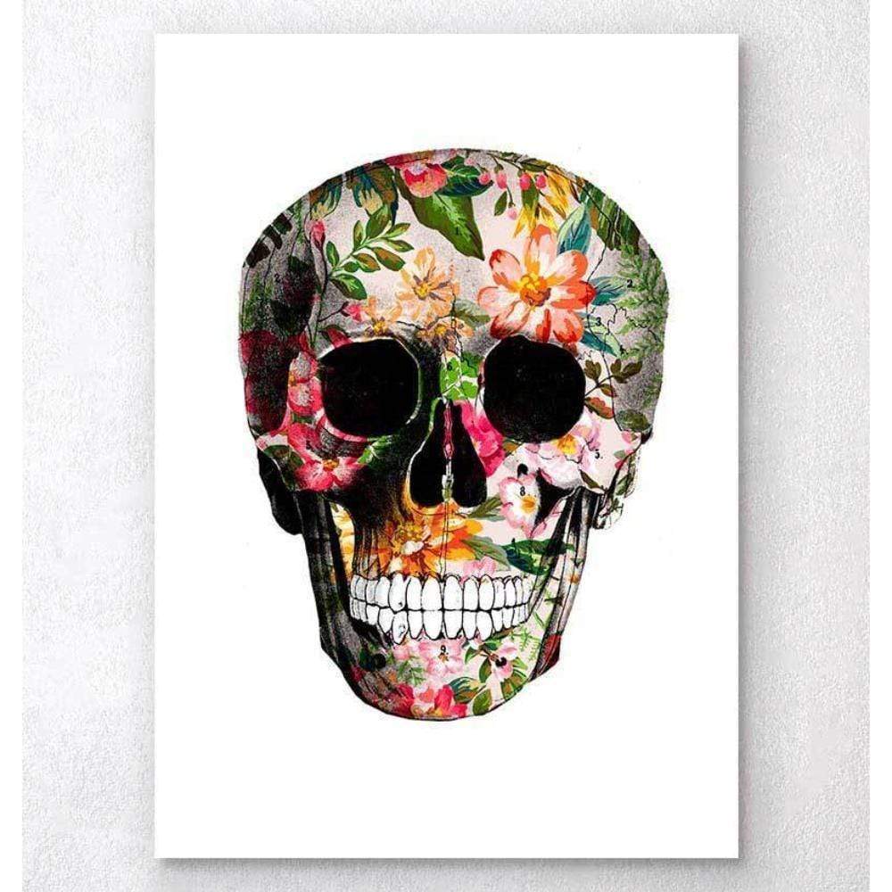 Floral skull anatomy art diagram – Codex Anatomicus