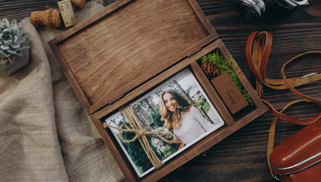 wedding wooden photo box