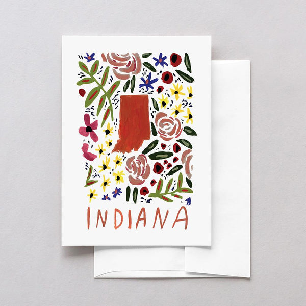 Indiana American Gouache Greeting Card - 50 States of Beauty
