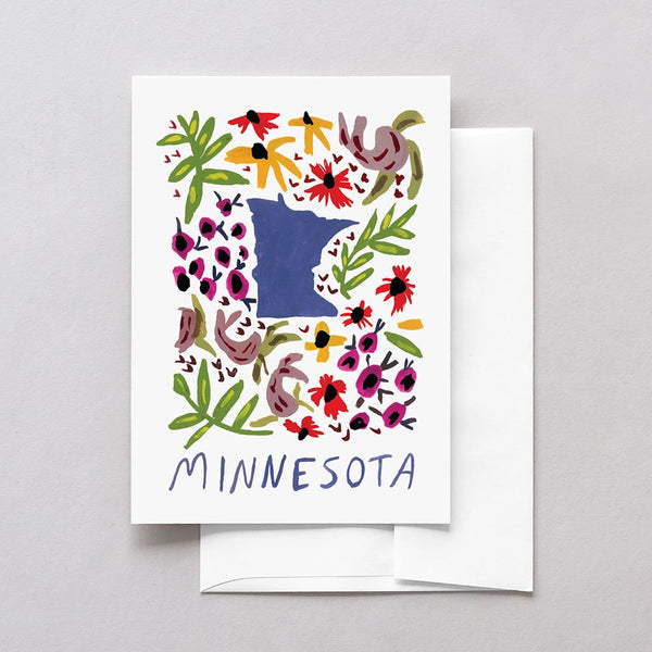 Minnesota American Gouache Greeting Card - 50 States of Beauty