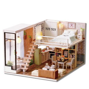 Cutebee Diy Doll House Wooden Doll Houses Miniature Dollhouse