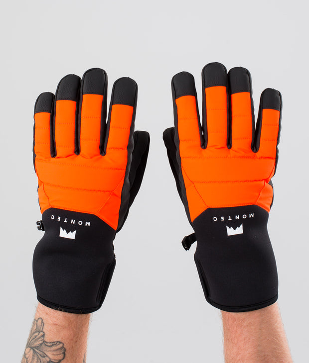 orange ski gloves