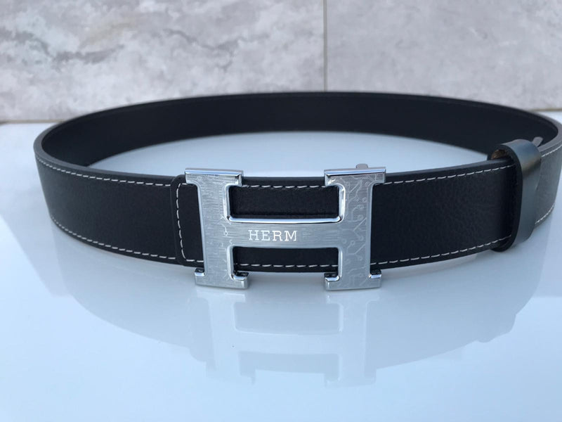 grey hermes belt