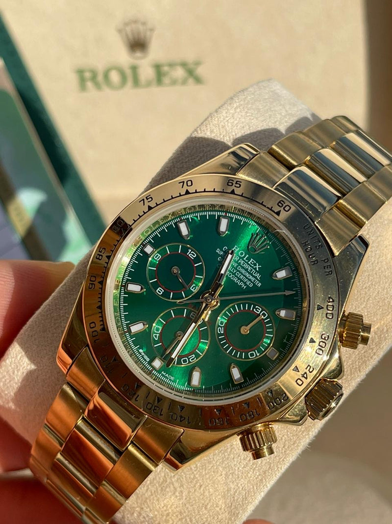rolex daytona with green dial