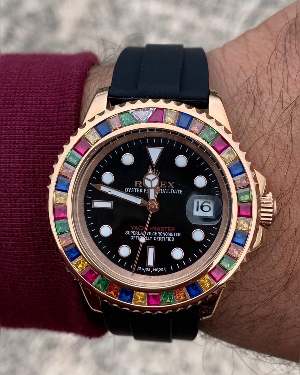 rolex yachtmaster iced out