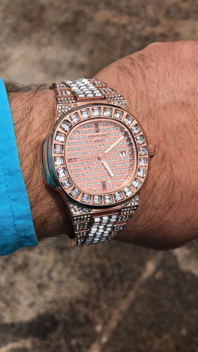 Iced Patek Watch 2024 favors