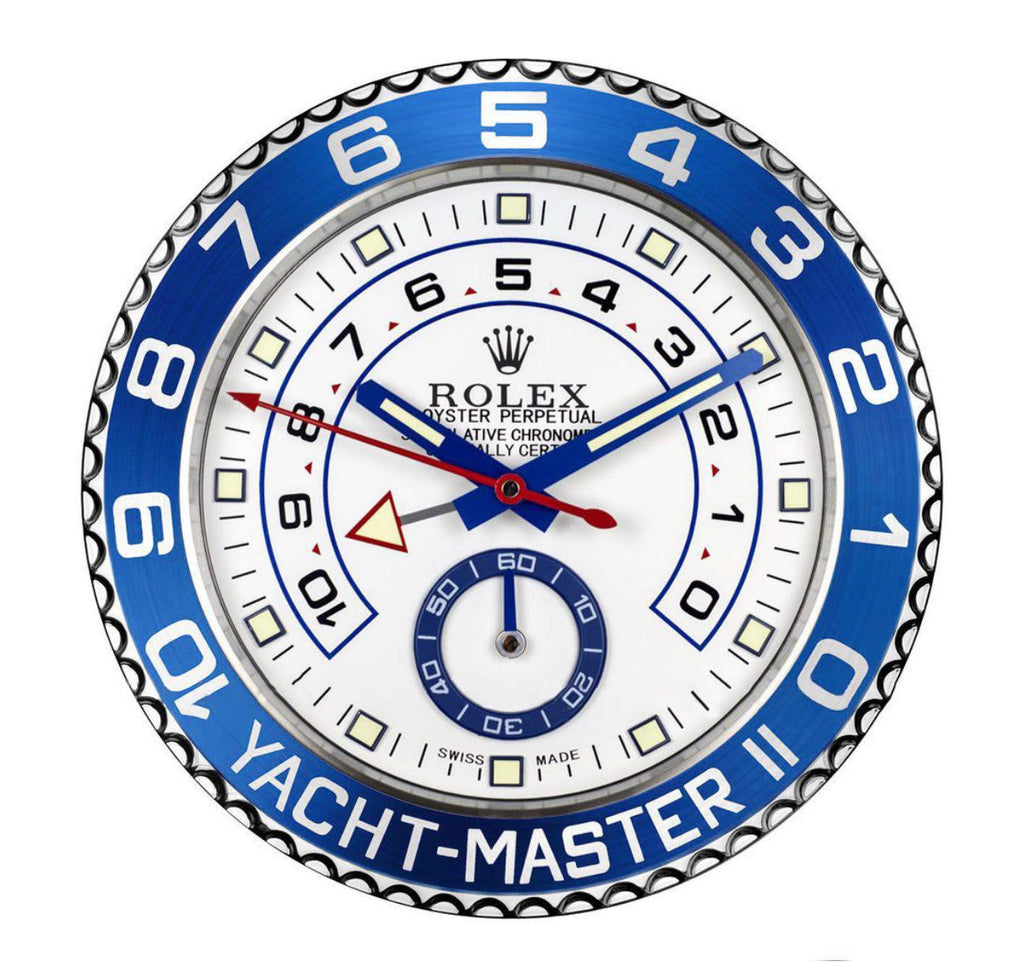 Yacht Master Ii Grey White Wall Clock