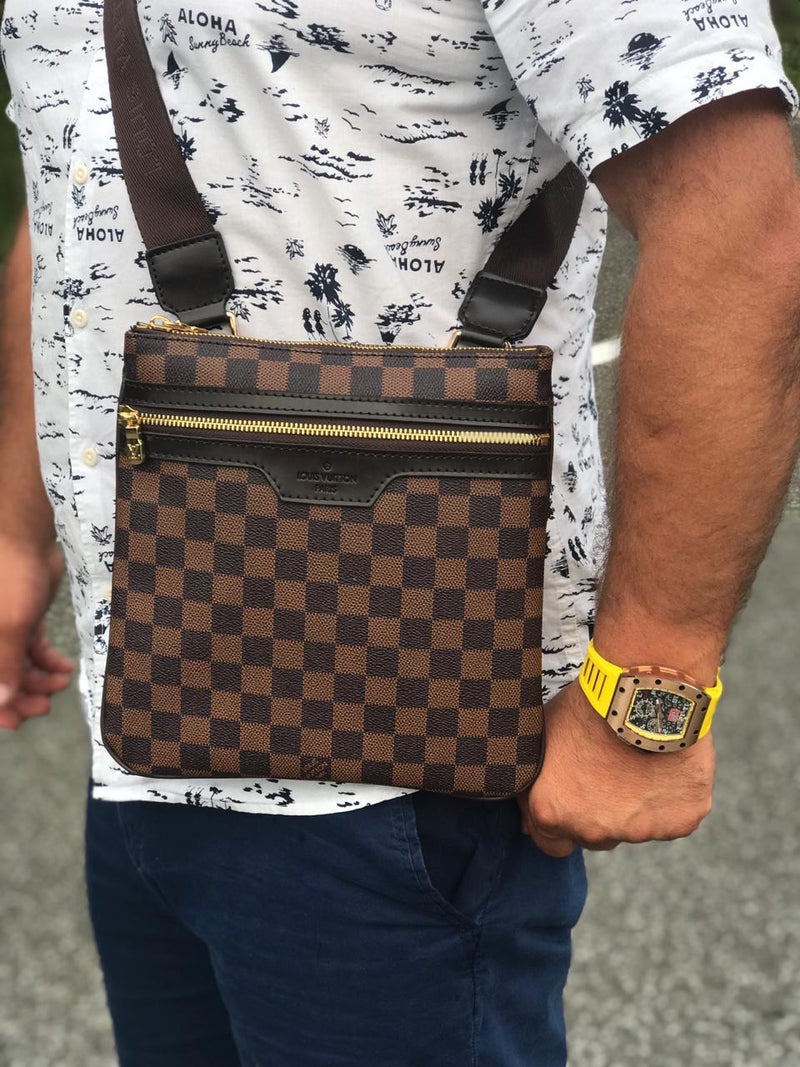 Louis Vuitton Damier Ebene Canvas District MM Bag Louis Vuitton