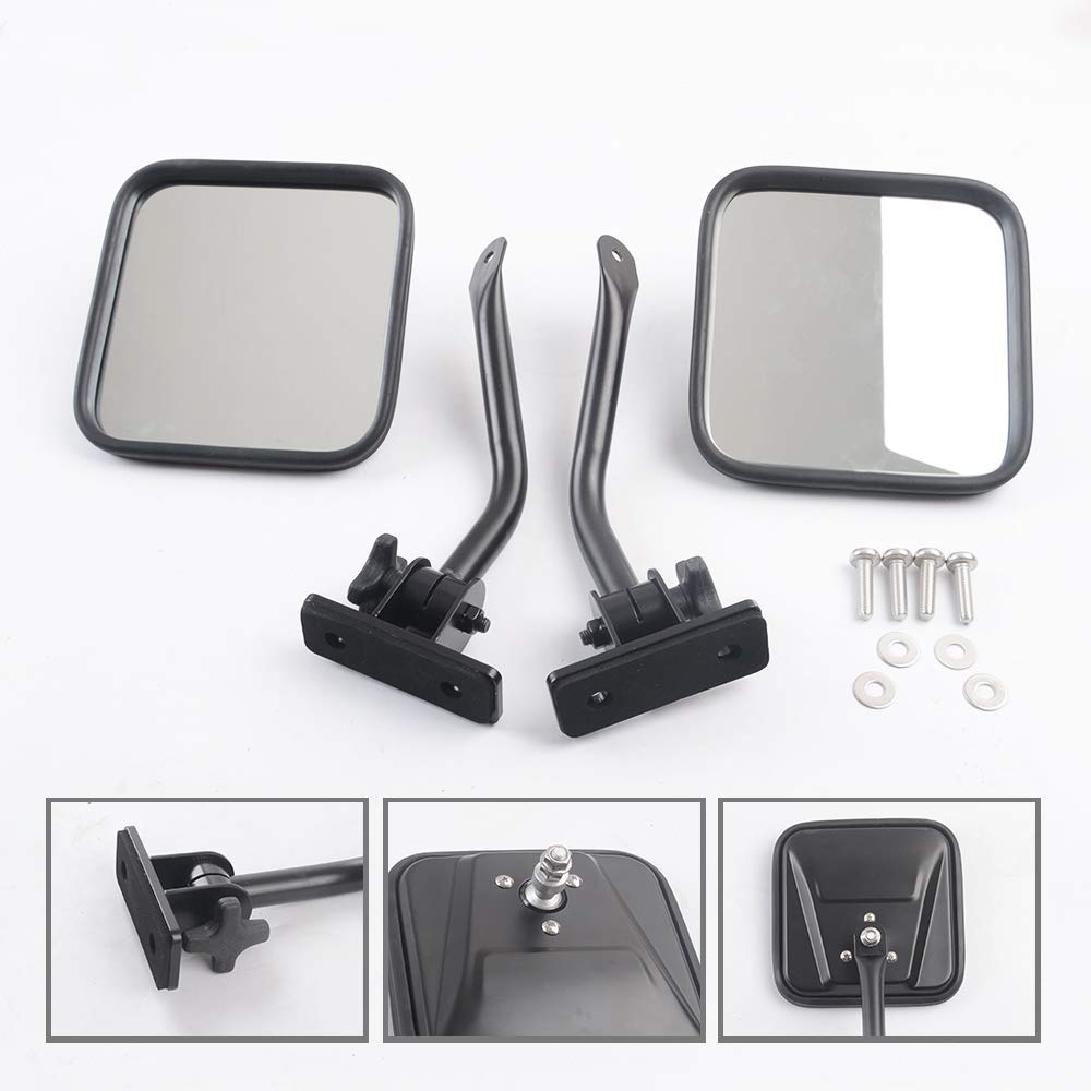 Maiker Door Off Mirrors Square Quick Release Mirrors for Jeep Wrangler –  Maiker Offroad