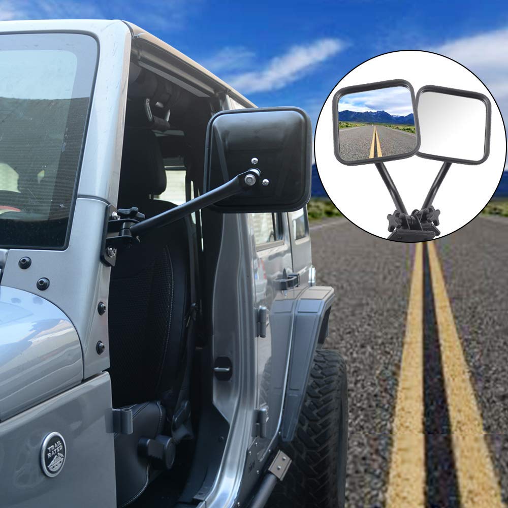 Maiker Door Off Mirrors Square Quick Release Mirrors for Jeep Wrangler –  Maiker Offroad