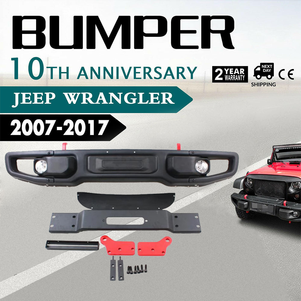 MAIKER 10th Anniversary Style Metal Front Bumper for Jeep Wrangler JK –  Maiker Offroad