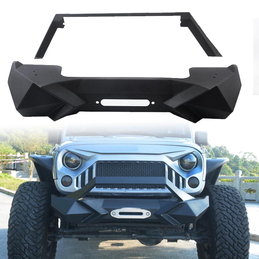 MAIKER Front Bumper w/Winch Plate for 2007-2017 Jeep Wrangler JK Black –  Maiker Offroad