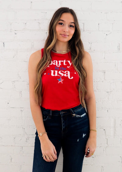 Party in the USA Tank - Red