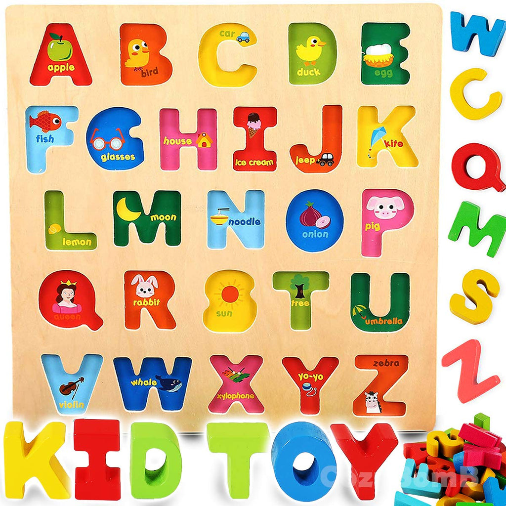 Wooden Alphabet  Puzzle  CozyBomB