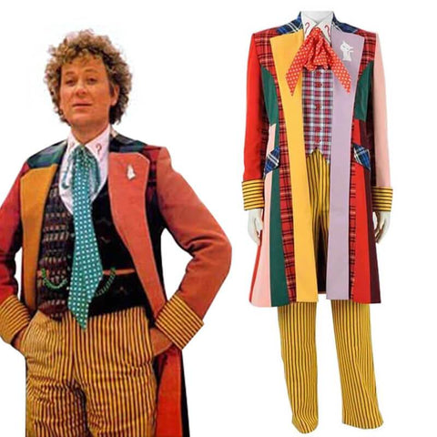 6th Doctor Colorful Lattice Jacket