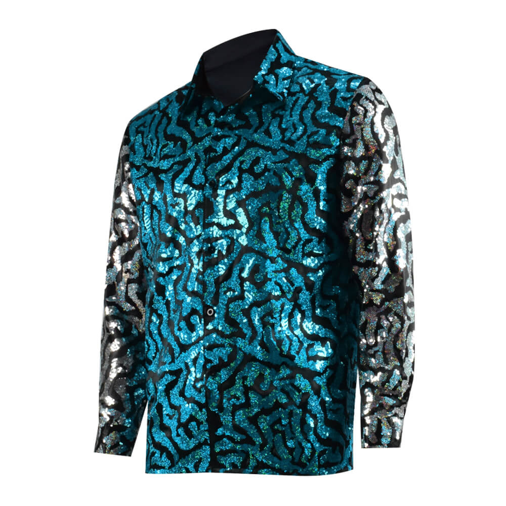 mens sequin tiger shirt