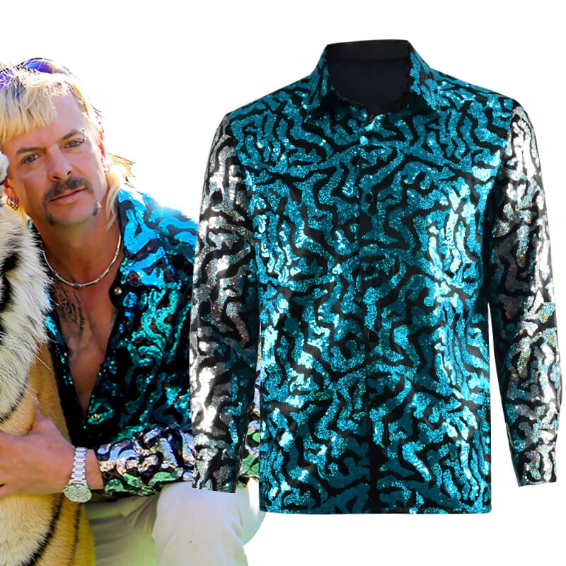 mens sequin tiger shirt