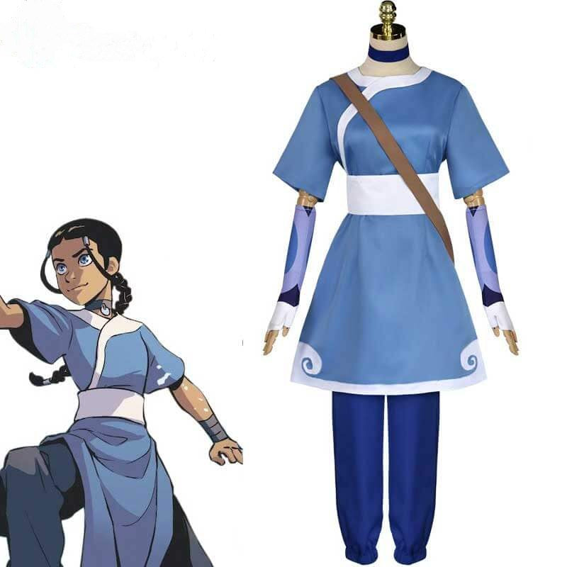 Avatar The Last Airbender Cosplay Katara Cosplay Costume Blue Dress F Accosplay 5741