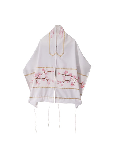 Check out the Cherry Blossom Hand Painted Women’s Tallit from Galilee Silks for Rosh Hashanah