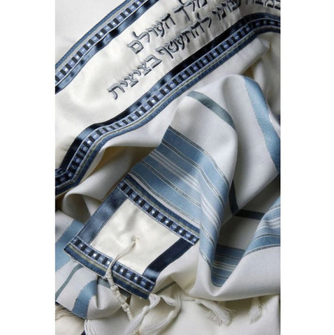 Handmade Peace tallit for men- Buy tallis from Galilee Silks