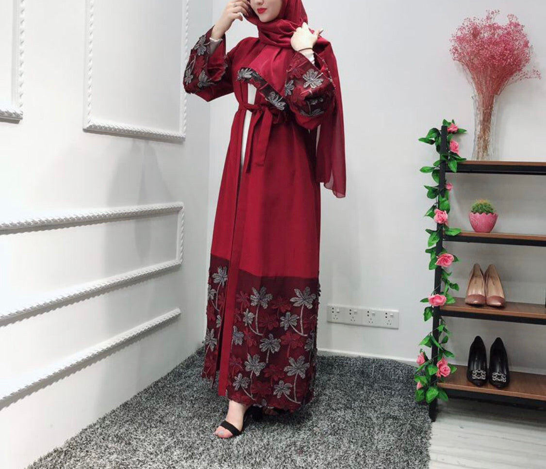 Maria Open Abaya – YasBina Boutique