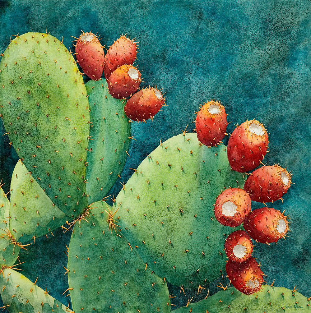 prickly pear cactus painting