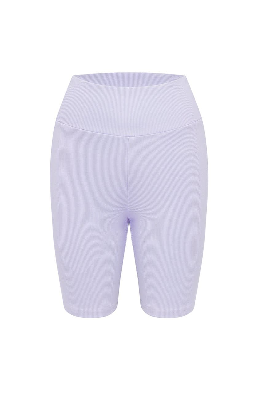 lilac biker shorts