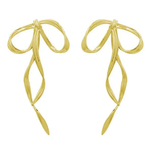 Long Delicate Bow Earrings and Necklace - Dandy Lions Gifts