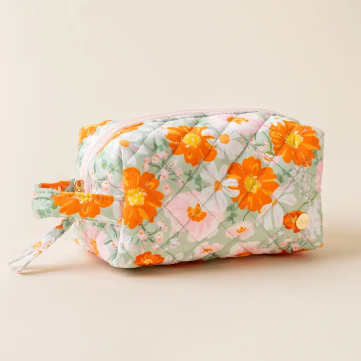Essentials Quilted Cosmetic Pouch