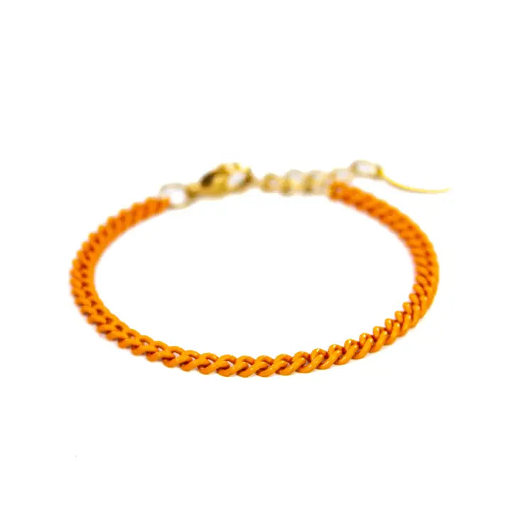Orange Curb Bracelet