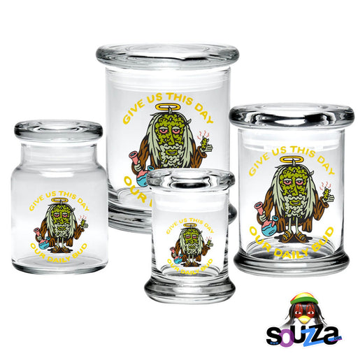 Glass Stash Jar with bamboo Lid PRO 420 - PRO 420