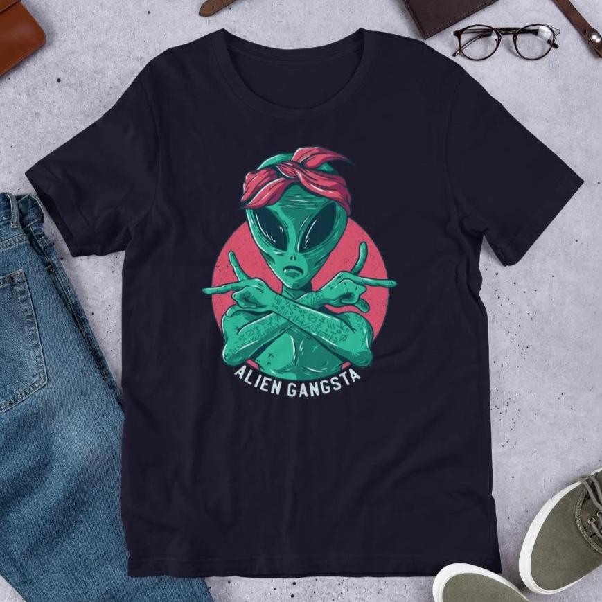 Alien Gangsta Half Sleeve T-Shirt – FDClub