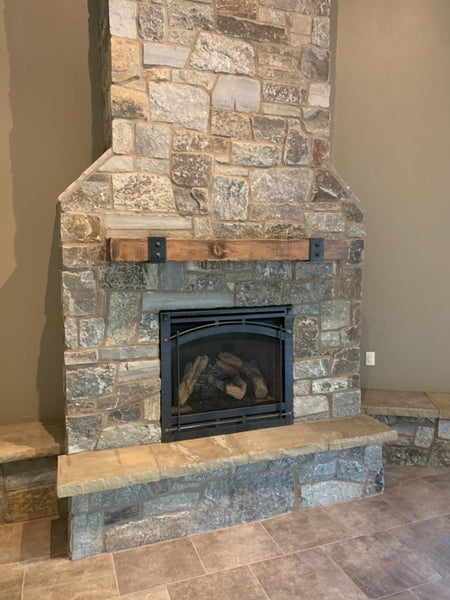 fireplace mantel strapping