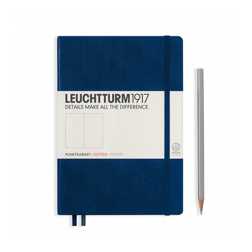 LEUCHTTURM1917-LEUCHTTURM1917 A5 Medium Hardcover Dotted Notebook - Red