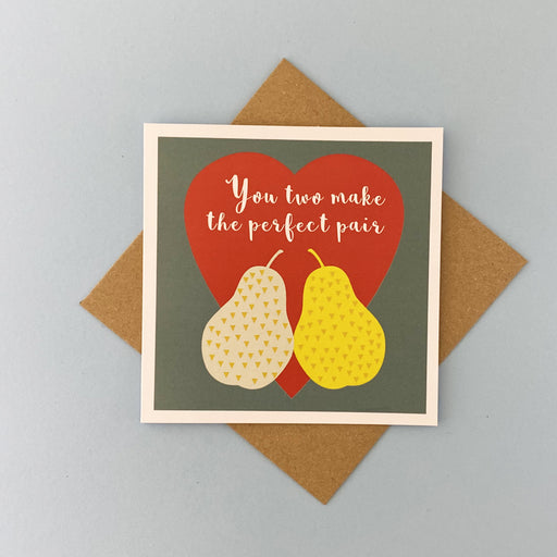 Cute Pear Pun Anniversary Card - Couple - Pears - Happy Anniversary To A Perfect  Pair