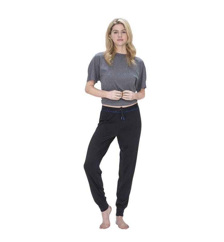 Download Get Womens Heather Cuffed Joggers Side View PNG ...