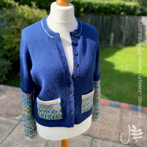 Maxine The Mini Cardigan in Midnight Blue Methera